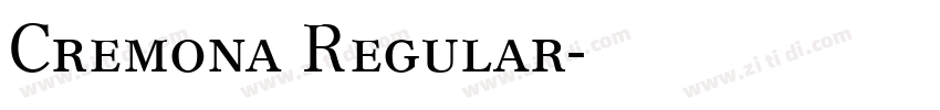 Cremona Regular字体转换